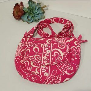 Vera Bradley Pink & White Floral Print Crossbody Purse